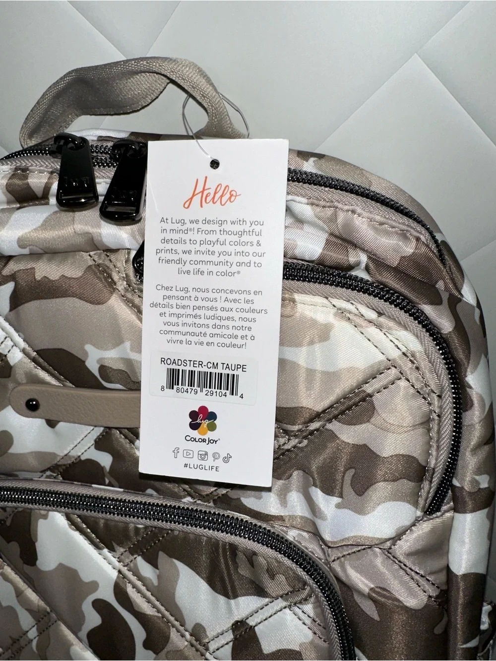 Lug Roadster backpack in Neutral Camo - NEW